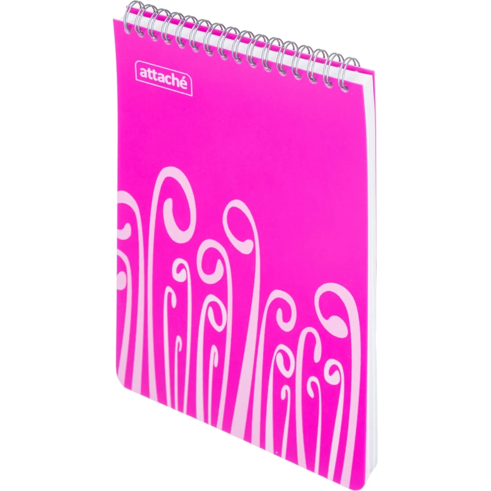Блокнот А5,пласт обл,80л, ATTACHE FANTASY,розов
