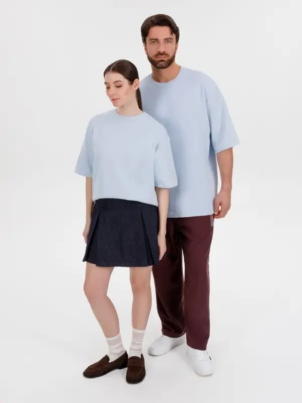 Джемпер с коротким рукавом Siluetti Volumica, светло-голубой, размер XS/S Джемпер с коротким рукавом Siluetti Volumica, светло-голубой, размер XS/S