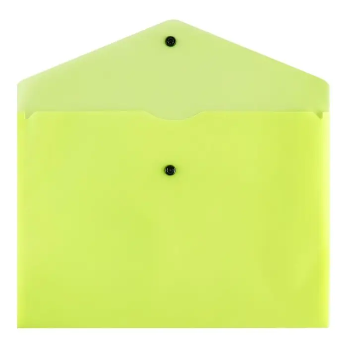 Папка-конверт на кнопке А4, 180 мкм, Calligrata Neon, полупрозрачная, неон желтый Папка-конверт на кнопке А4, 180 мкм, Calligrata Neon, полупрозрачная, неон желтый