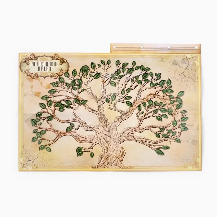 Родословная книга &laquo;Наш род&raquo;, 56 листов, коричневый, 35&times;23.5 см