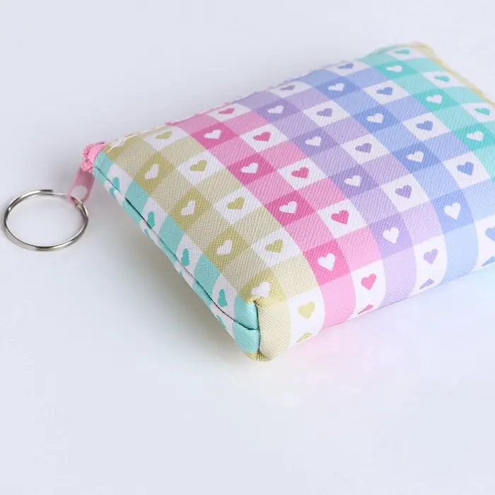 Кошелёк &laquo;Клетка&raquo;, монетница, на молнии, МИКС