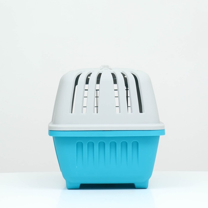 Переноска для животных пластиковая 47 х 30 х 35 см, вес до 9 кг, синяя Переноска для животных пластиковая 47 х 30 х 35 см, вес до 9 кг, синяя