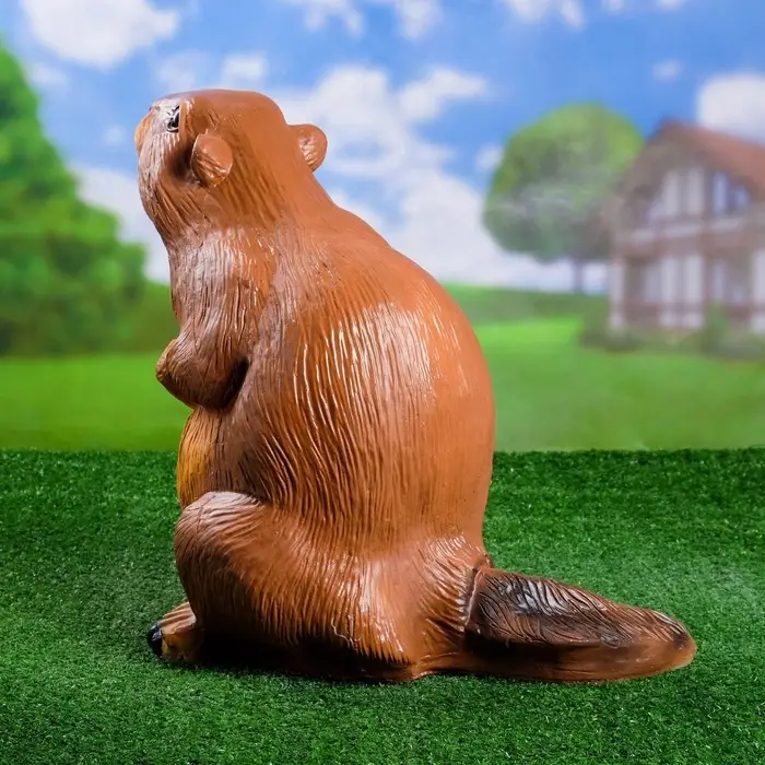 Садовая фигура из полистоуна «Бобер», 43×38×24 см