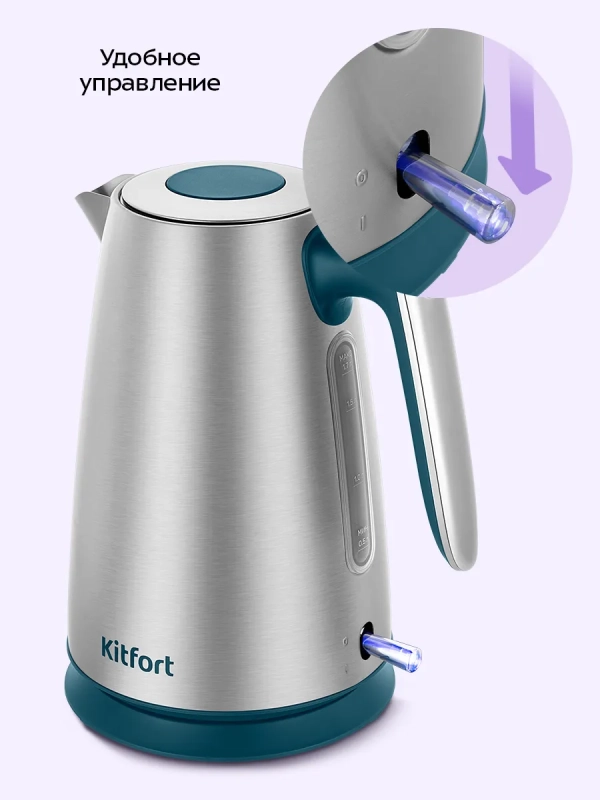 Чайник электрический металлический КТ-8725 - 1.7 л
