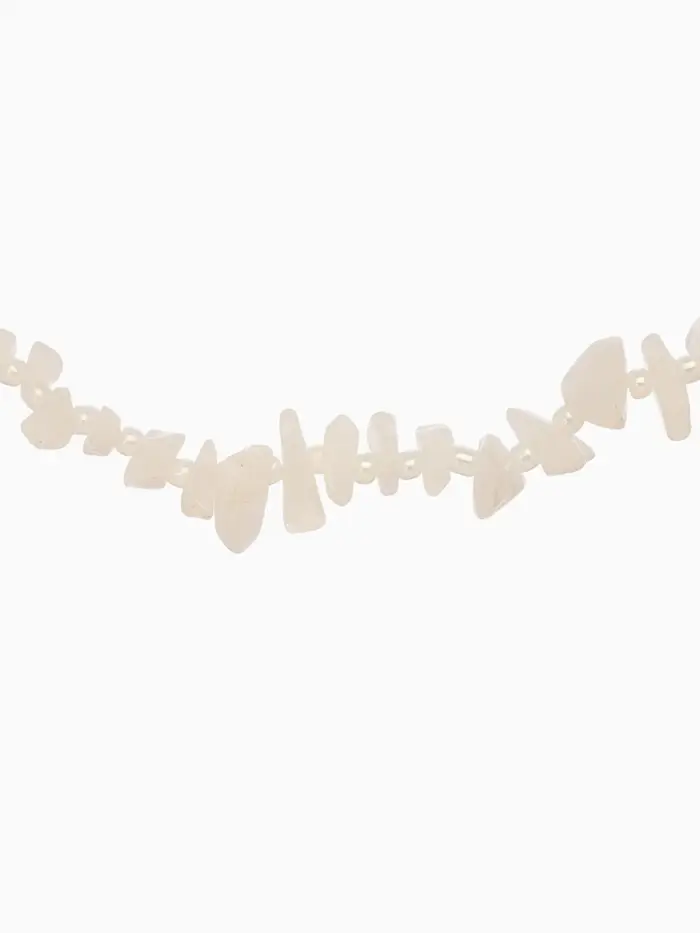 Ожерелье из камня, 45 см, белое