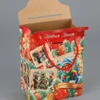 Коробка подарочная складная  "Золотое время" 16 х 8 х 20 см