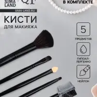 Набор кистей для макияжа SMOKY, 5 шт., чёрный