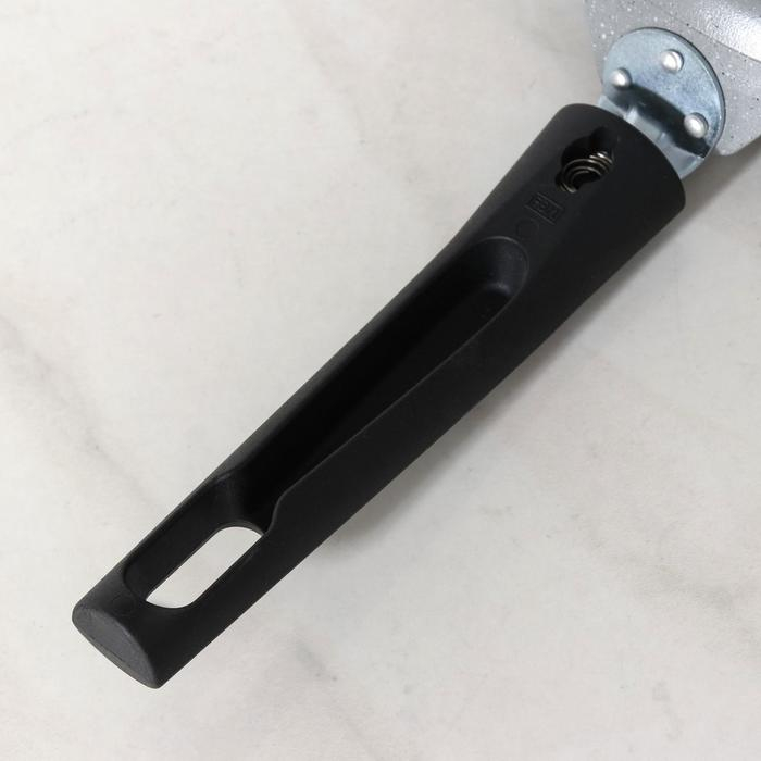 Сковорода блинная, d=20 см, пластиковая ручка, антипригарное покрытие, цвет светлый мрамор Сковорода блинная, d=20 см, пластиковая ручка, антипригарное покрытие, цвет светлый мрамор