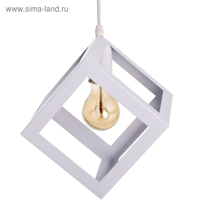 Светильник BayerLux Подвес  Светильник BayerLux Подвес "Квадрат" 1x40Вт E27 белый 16х16х116 см