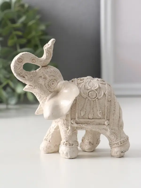 Фигура «Слон Махараджа», 10×5.5×9.5 см, слоновая кость