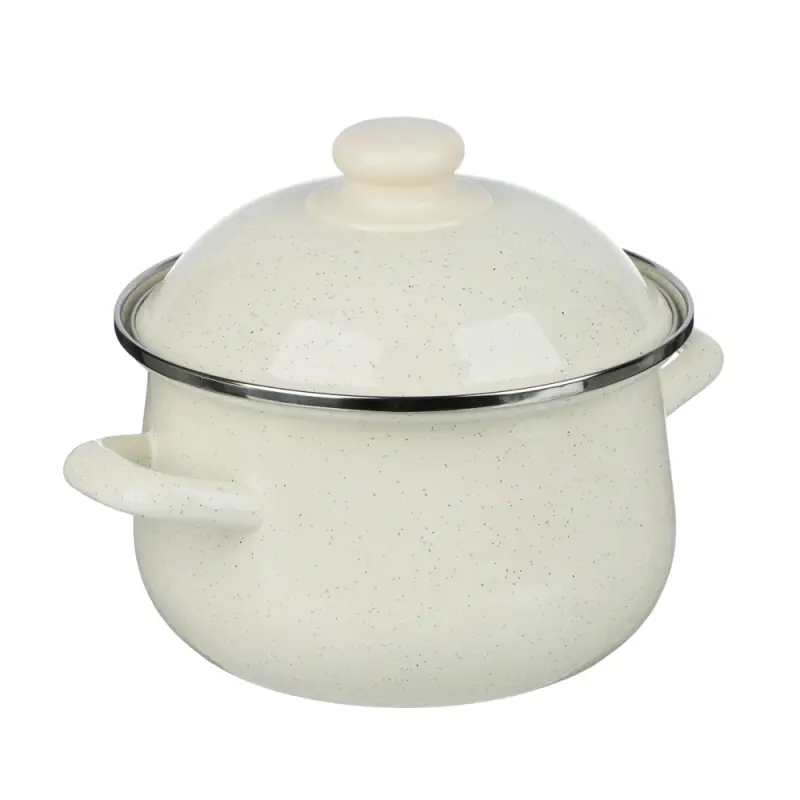 Кастрюля эмалированная VETTA Айвори, 18см, 2л, индукция