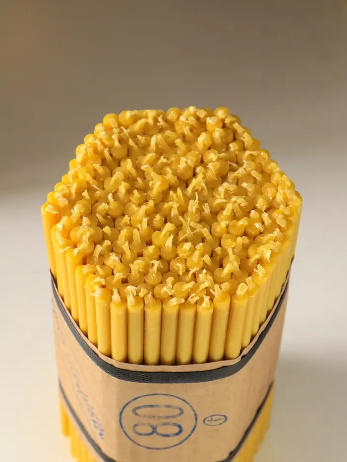 Свечи церковные медовые №80, упаковка 1 кг, парафин, медовое масло