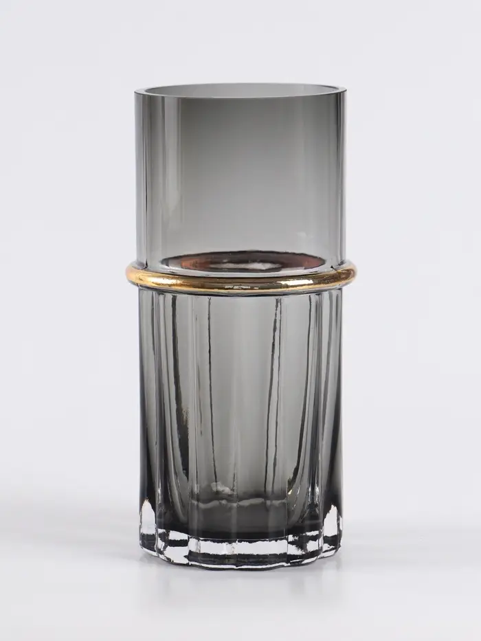 Ваза для цветов &laquo;Лоренцо&raquo;, 20&times;8.5 см, стекло, чёрная