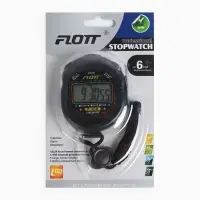 Секундомер FLOTT, 7.7&times;6.2&times;1.9 см, 2 отсечки, будильник, часы, календарь