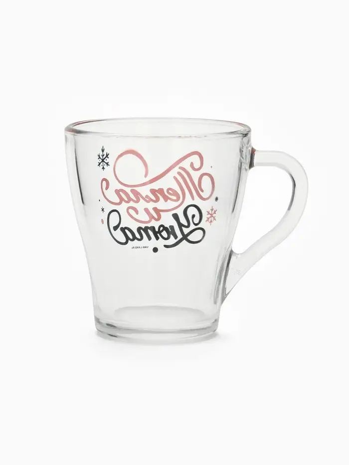 Кружки стеклянные новогодние &laquo;Персонажи&raquo;, набор 2 шт. по 300 мл