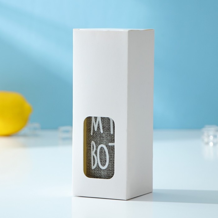 Бутылка для воды стеклянная в чехле «Ротанг», 300 мл, h=17 см, цвет МИКС