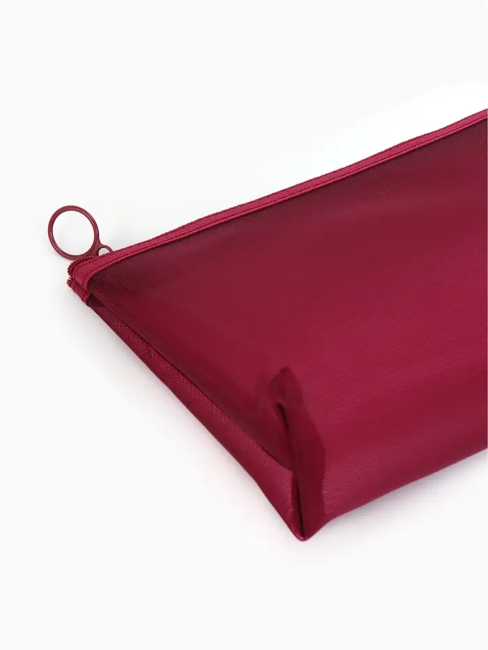 Косметичка дор Сетка 17*6,5*13,5, отд на молнии, бордовый