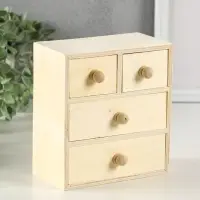 Шкатулка для росписи дерево &laquo;Комод&raquo;, 4 ящика 14&times;15.5&times;7.5 см