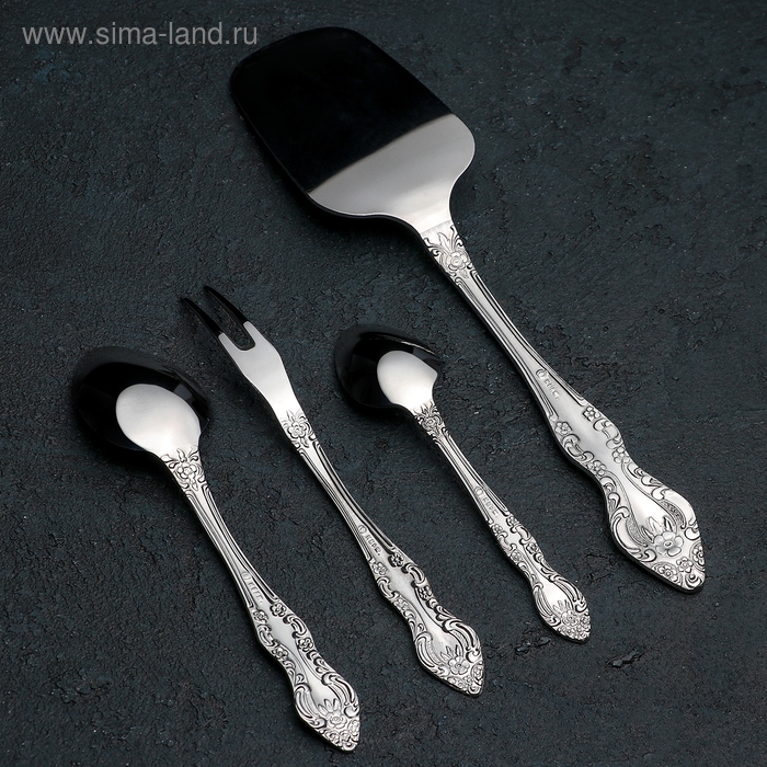 Набор чайный «Тройка», 15 предметов, цвет серебряный Набор чайный «Тройка», 15 предметов, цвет серебряный