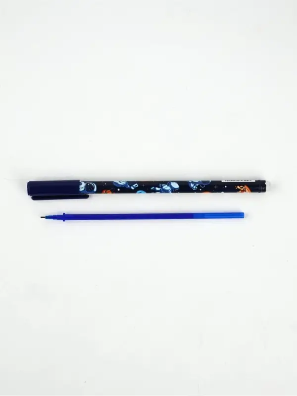 Ручка пластик пиши-стирай с колпачком Ручка пластик пиши-стирай с колпачком "Космонавт", синяя паста, гелевая 0,5 мм