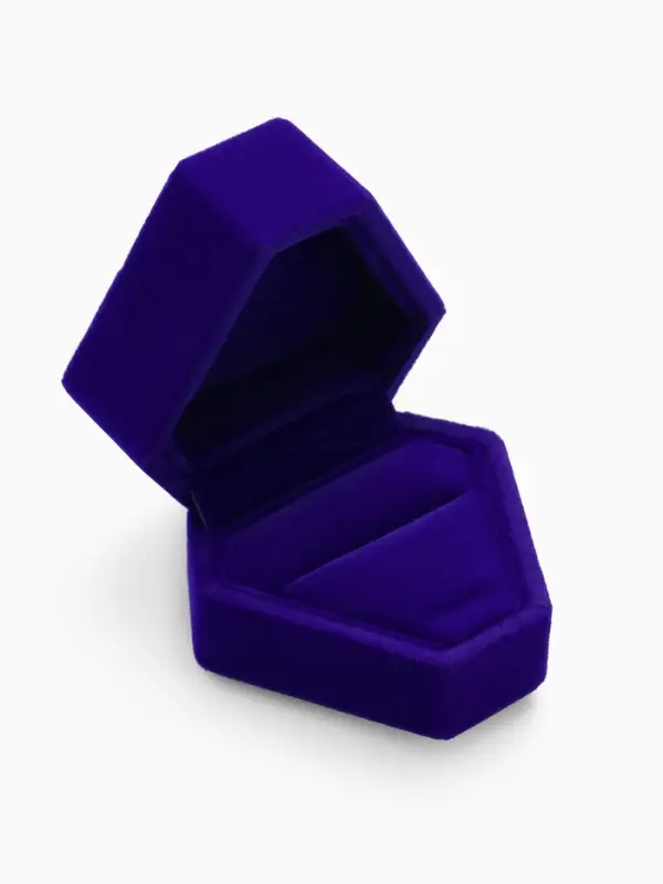 Футляр под кольца &laquo;Кристалл&raquo;, для серёг, бархатная, 6.5&times;6 см, синяя