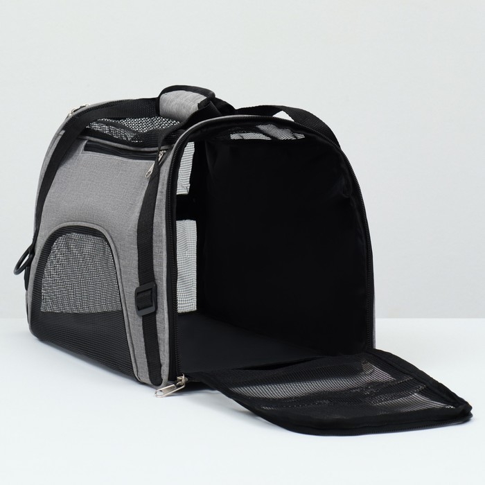 Сумка-переноска сетчатая, 48 х 26 х 28 см, серая Сумка-переноска сетчатая, 48 х 26 х 28 см, серая