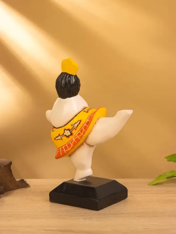 Фигурка на подставке «Балерина», 13×8×21 см, дерево, оранжевая