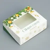 Коробка складная «С Новым годом», 10 х 8 х 3.5 см