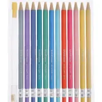 Карандаши механические 12 цветов ErichKrause Pastel Milky, шестигранные, 3 мм, с точилкой, в ПЭТ-боксе