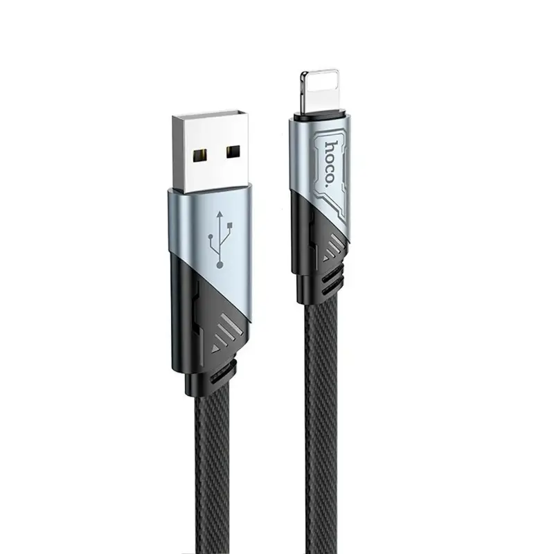 Кабель USB на Lightning 1.2M 2.4А U119 HOCO черный