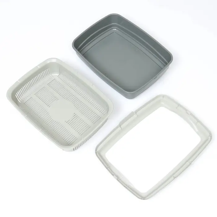 Лоток большой с сеткой и бортиком Atlantis &laquo;Стандарт&raquo;, 43&times;33&times;12.5 см, серый