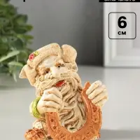 Фигурка гипс &laquo;Домовой&raquo;, 6&times;6 см, слоновая кость