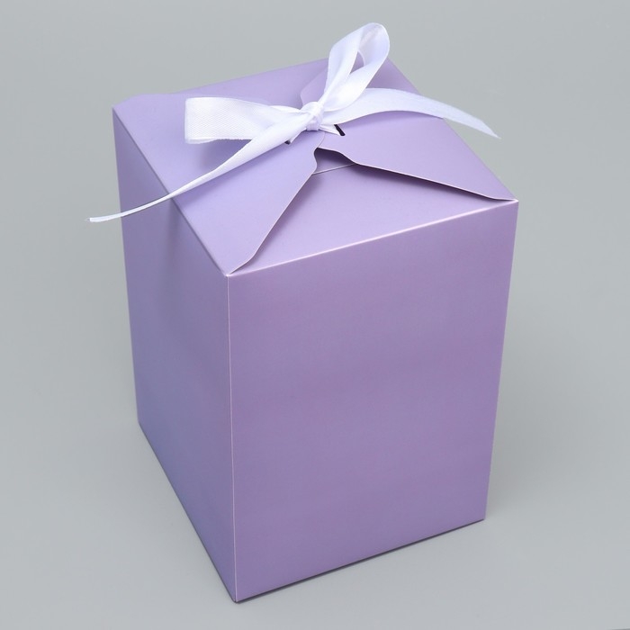 Коробка подарочная складная, упаковка, «Лиловая», 12 х 18 х 12 см Коробка подарочная складная, упаковка, «Лиловая», 12 х 18 х 12 см