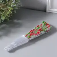 Веер складной пластик &laquo;Вишенки&raquo;, блеск, 23 см