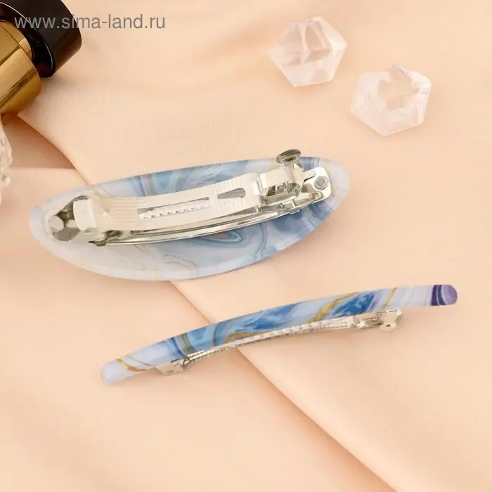 Заколки - автомат для волос Выбражулька &laquo;Тайна&raquo;, набор 2 шт., 9 см и 9.5 см, МИКС