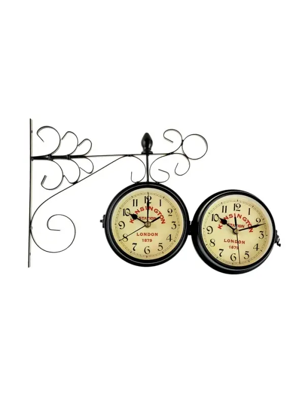 Часы настенные интерьерные &laquo;Тактоо&raquo;, двусторонние, на подвесе, бесшумные, плавный ход, 24&times;30 см, от батарейки 1&times;АА