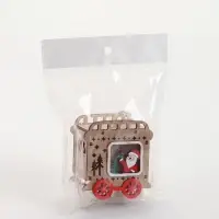 Ёлочная игрушка &laquo;Вагончик&raquo; 7.5&times;7 см, подвеска, от батареек AG10&times;3, свечение тёплое белое