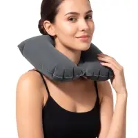Подушка надувная для шеи, дорожная, 38&times;24 см, МИКС