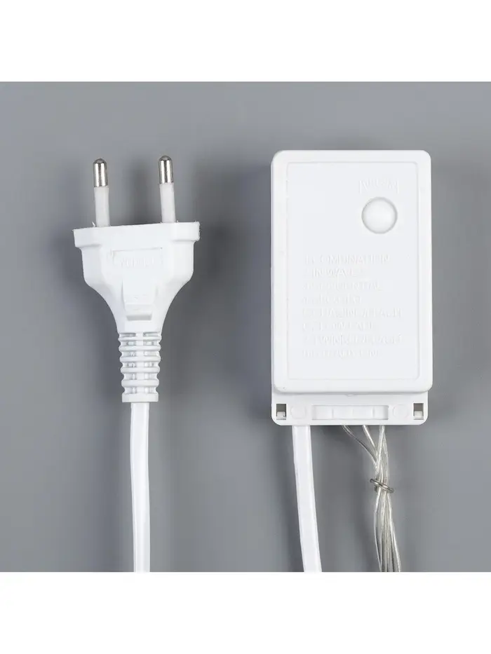 Гирлянда &laquo;Водопад&raquo; 2&times;1.5 м, IP20, прозрачная нить, 400 LED, свечение белое, 8 режимов, 220 В