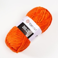 Пряжа "Dolce" 100% микрополиэстер 120м/100гр (778 рыжий)