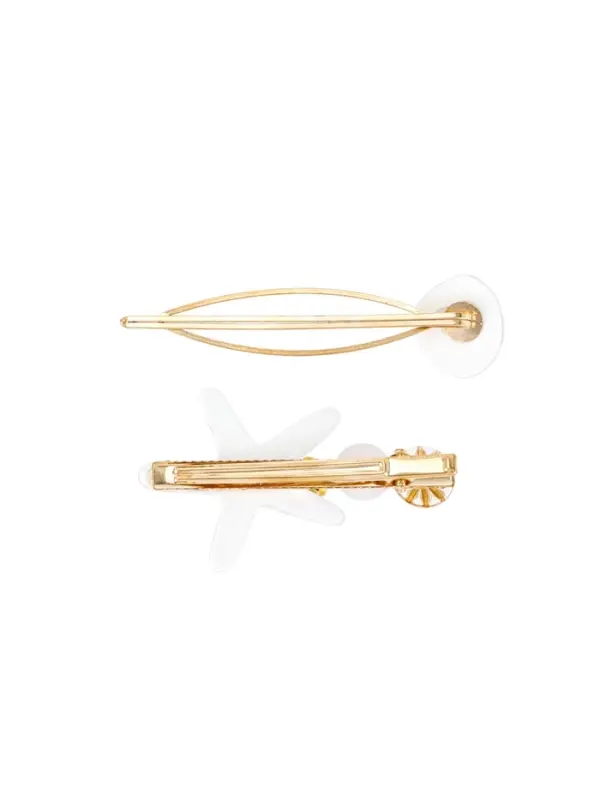 Набор для волос "Морская звезда" (1 зажим, 1 невидимка) 7 см, белый