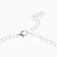 Набор 2 предмета: серьги, колье &laquo;Листопад&raquo;, тонкий ромб, зелёно-белый в серебре, 45 см