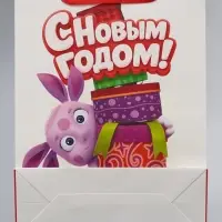 Пакет подарочный &laquo;Новый год&raquo;, Лунтик, L. 31 х11,5 х 40 см