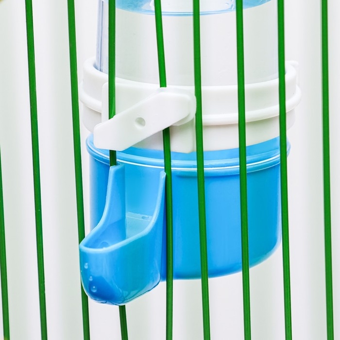 Поилка для птиц 6 х 13,5 см, 240 мл, синяя/белая Поилка для птиц 6 х 13,5 см, 240 мл, синяя/белая