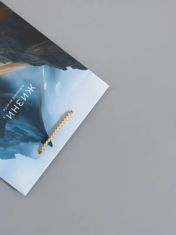 Пакет подарочный "Горы счастья" ламинированный 18 х 22,3 х 10 см