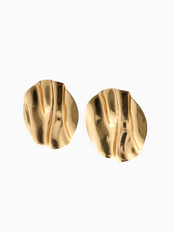 Клипсы «Тренд» круг, цвет золото Клипсы «Тренд» круг, цвет золото