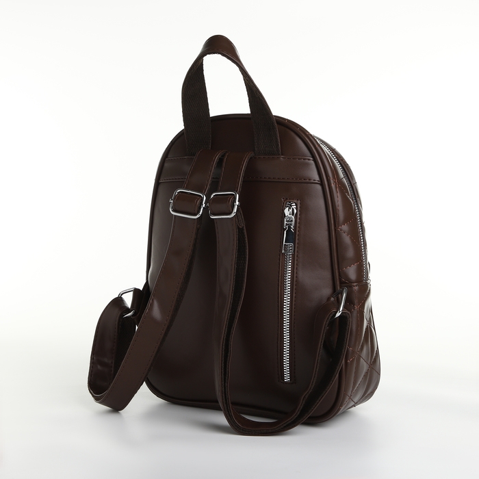Рюкзак женский на молнии, цвет коричневый Рюкзак женский на молнии, цвет коричневый