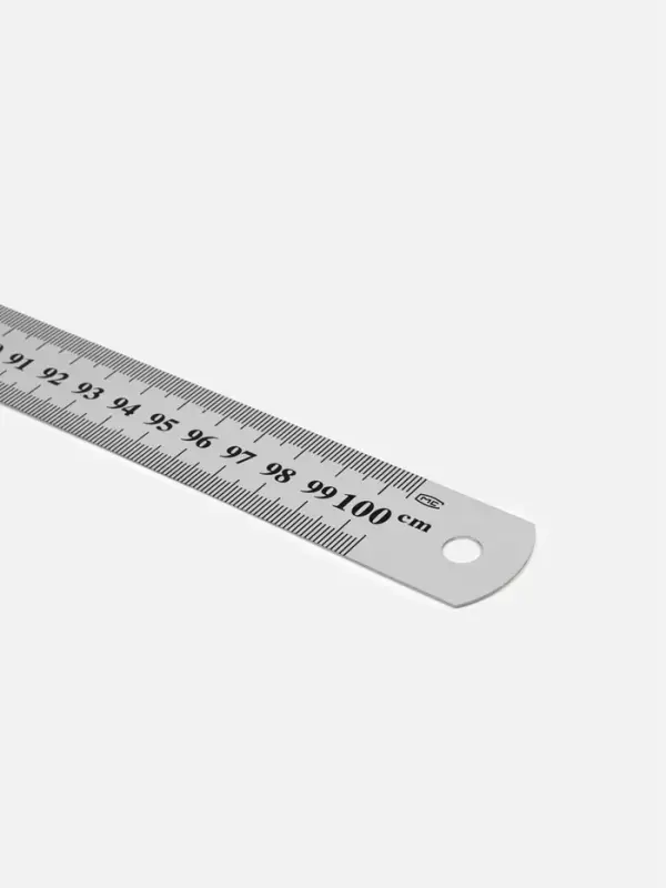 Метр металлический, 100 см (см/дюймы), толщина 0.8 мм