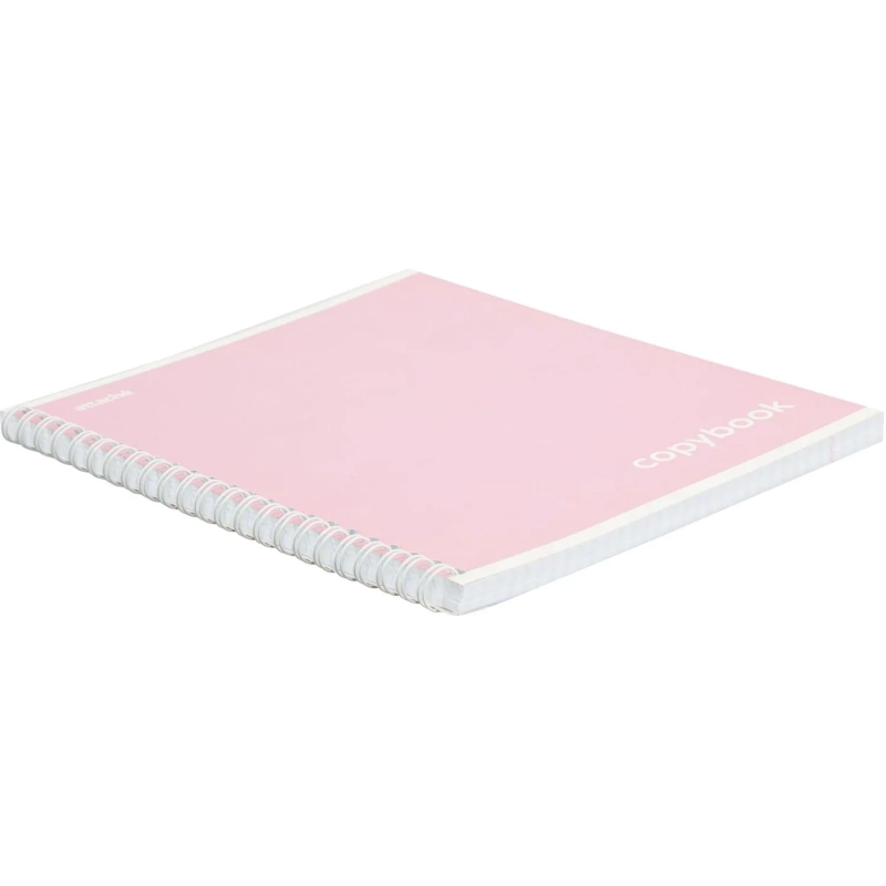 Тетрадь общая А5 80л Attache Акварель гребень картон розовый