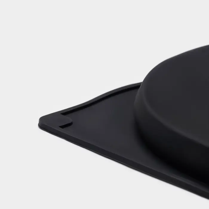 Форма для выпечки Доляна &laquo;Бискотто&raquo;, силикон, 2 ячейки, 35&times;19.5&times;1.7 см, d=16 см, чёрная